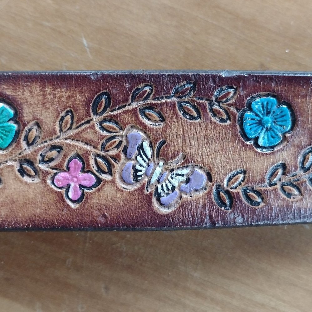 Leather Belt, Handmade, Size 26.5